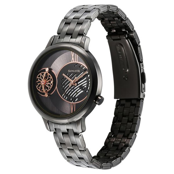 Sonata Unveil Quartz Analog Grey Dial Metal Strap Watch for Women - image number 1