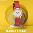 Sonata Splash White Dial Women Watch With Leather Strap