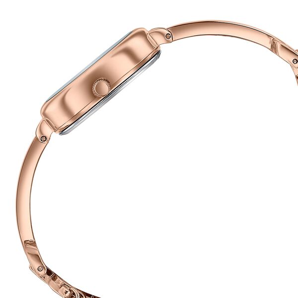 Poze By Sonata Quartz Analog Pink Dial Rose Gold Metal Strap Watch For Women - image number 5