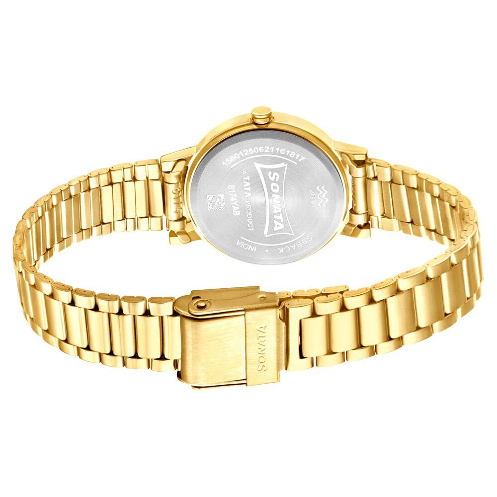Sonata Linnea Grey Dial Women Watch With Stainless Steel Strap