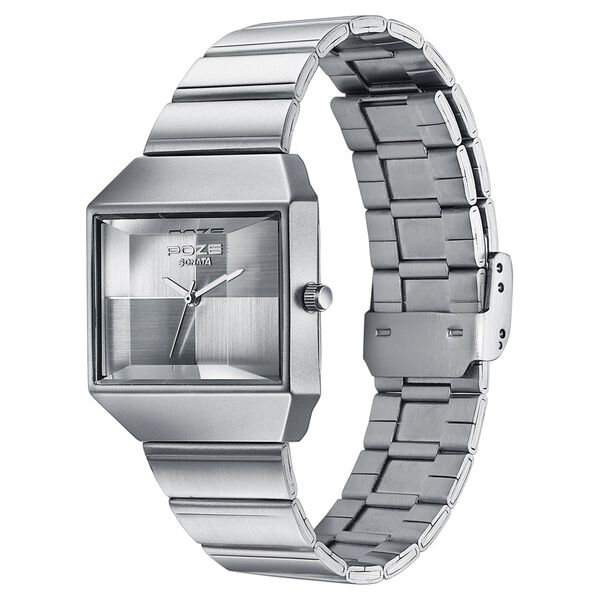Poze By Sonata Quartz Analog Silver Dial Silver Stainless Steel Strap Watch - image number 4
