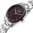 Poze By Sonata Quartz Analog Burgundy Dial Silver Stainless Steel Strap Watch For Men - image number 4