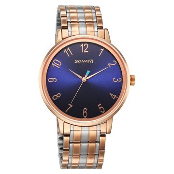 Sonata Utsav Quartz Analog Blue Dial Watch for Men