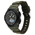 SF Maverick Quartz Digital Ana Digi Black Dial PU Strap Watch For Men - image number 2
