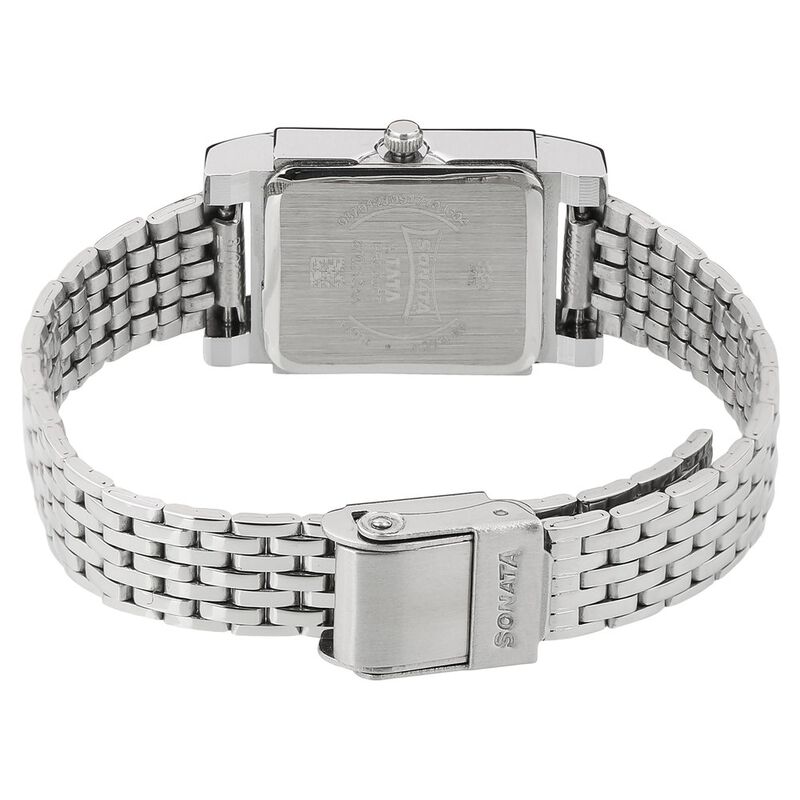 Sonata Essentials White Dial Women Watch With Stainless Steel Strap - image number 3