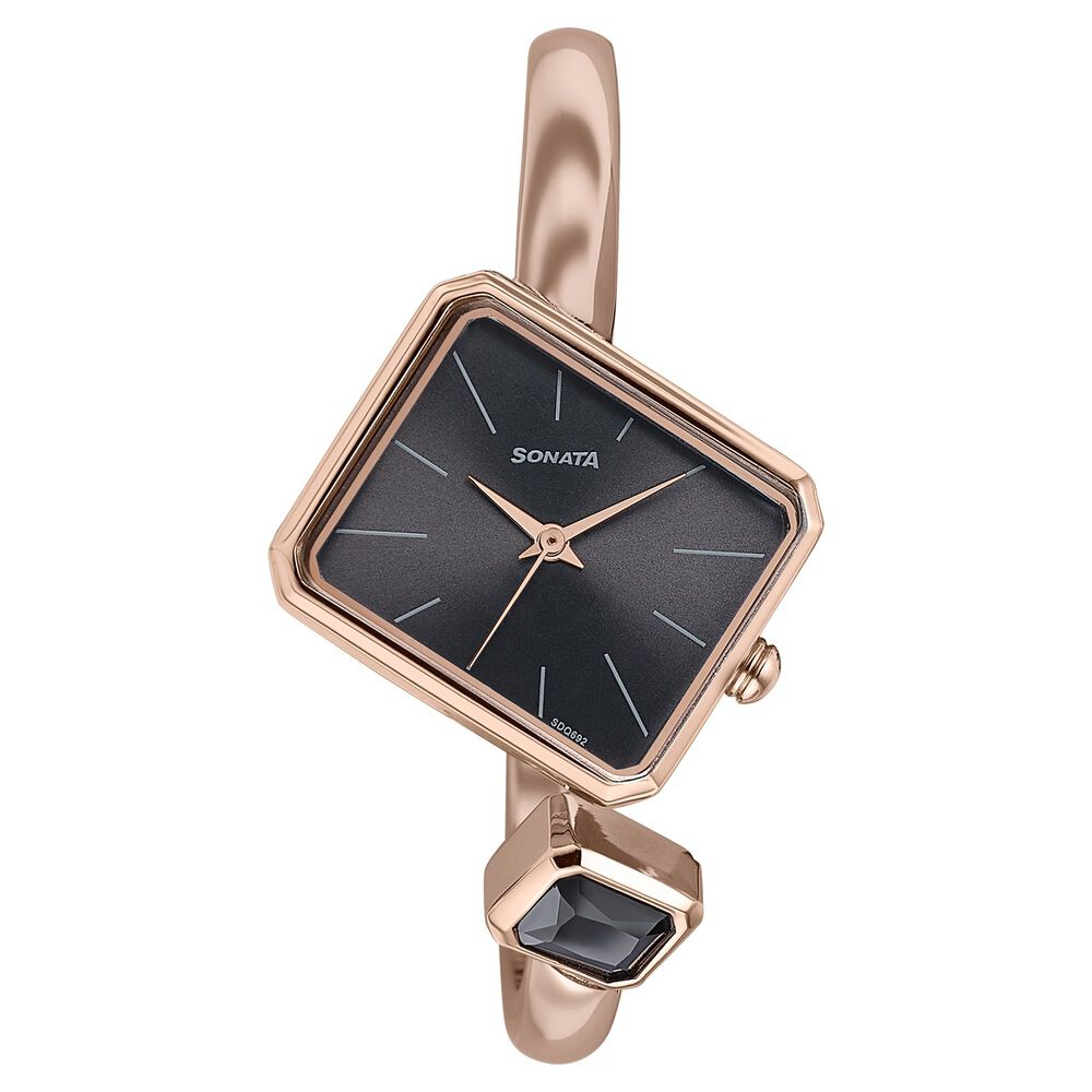 Sonata Wedding Edit Quartz Analog Black Dial Metal Strap Watch For Women