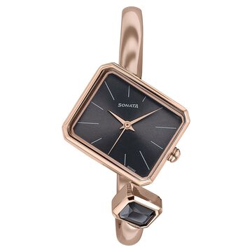 Sonata Wedding Edit Quartz Analog Black Dial Metal Strap Watch For Women