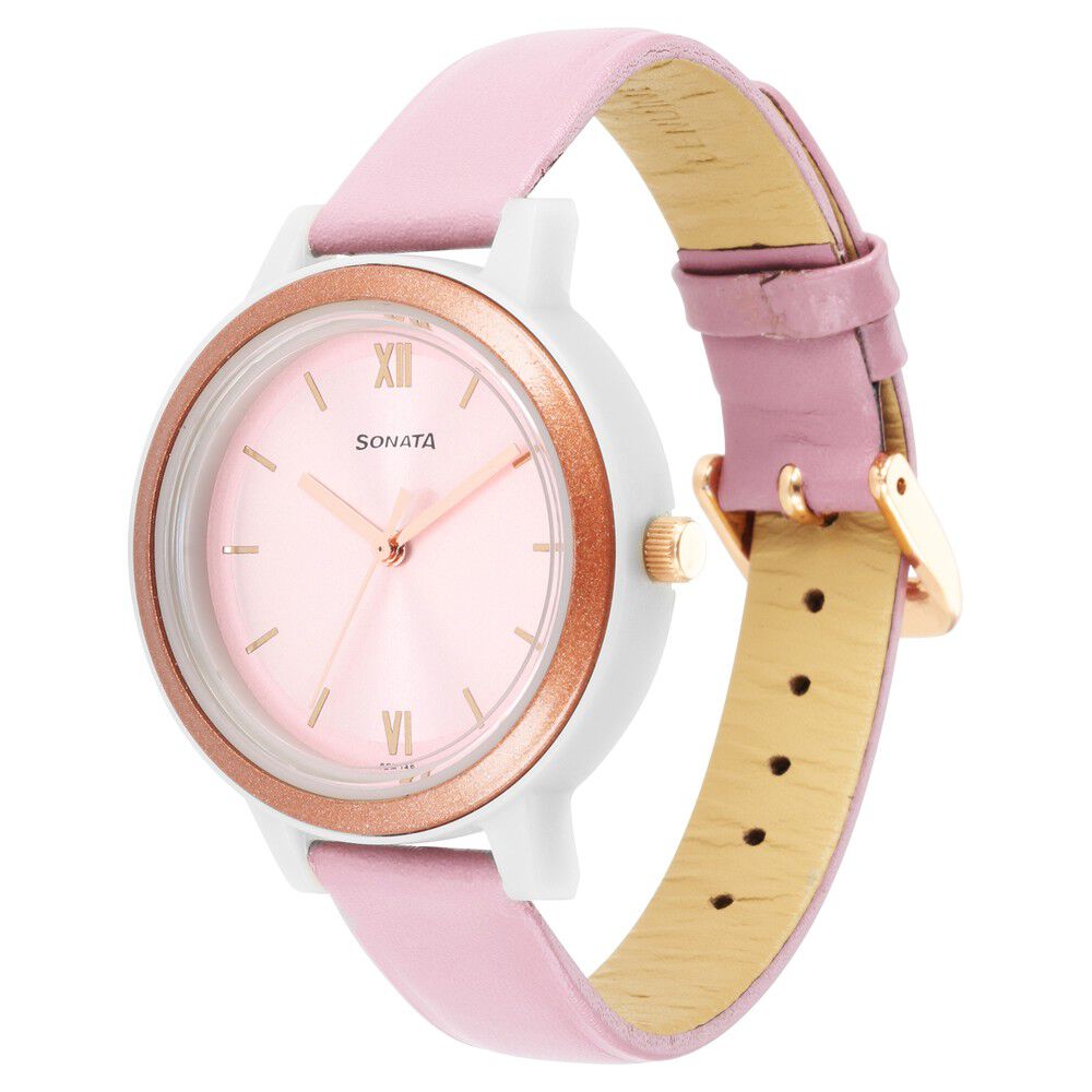 Sonata discount pink watches