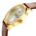 Sonata Quartz Analog with Day and Date Champagne Dial Leather Strap Watch for Men - image number 2