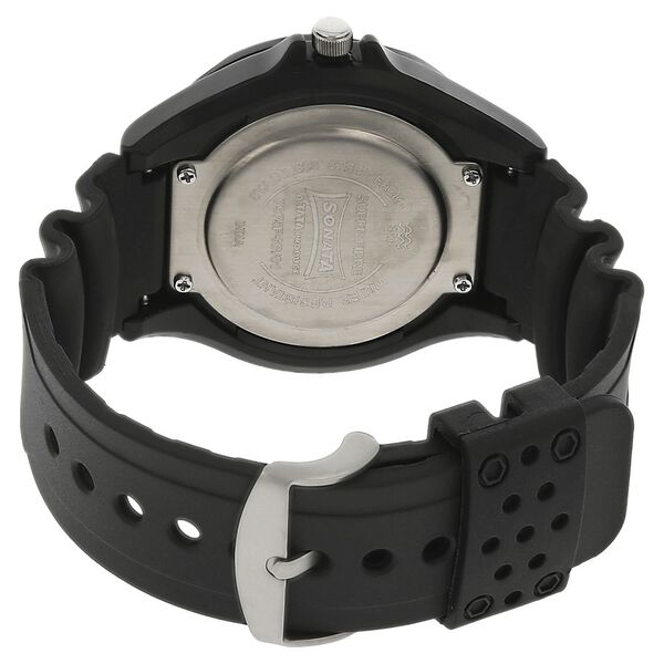 SF Quartz Analog Black Dial Plastic Strap Watch for Men - image number 3