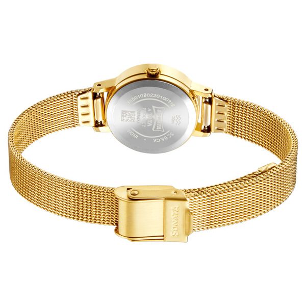 Sonata Essentials Champagne Dial Women Watch With Stainless Steel Strap - image number 3