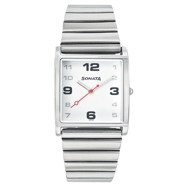 Sonata Quartz Analog Black Dial Stainless Steel Strap Watch for Women - image number 0