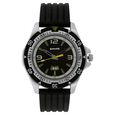 SF Quartz Analog Black Dial Plastic Strap Watch for Men