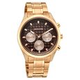 Sonata Summit Quartz Multifunction Brown Dial Rose Gold Metal Strap Watch For Men - image number 1