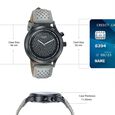 Poze By Sonata Quartz Analog Two Toned Dial Grey PU Leather Strap Watch For Men - image number 3