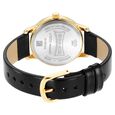 Sonata Classic Gold Black Dial Leather Strap Watch for Women - image number 3