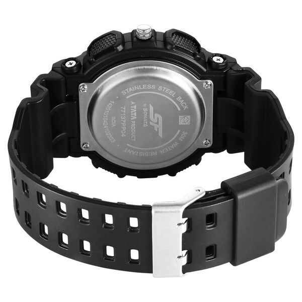 SF Sleek All-Black Chronograph Men's Watch - Modern Minimalist Design for the Professional - image number 3