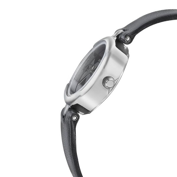Sonata Essentials Black Dial Women Watch With Leather Strap - image number 2