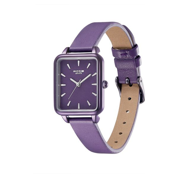 Poze by Sonata Quartz Analog Purple Dial PU Leather Strap Watch for Women - image number 2