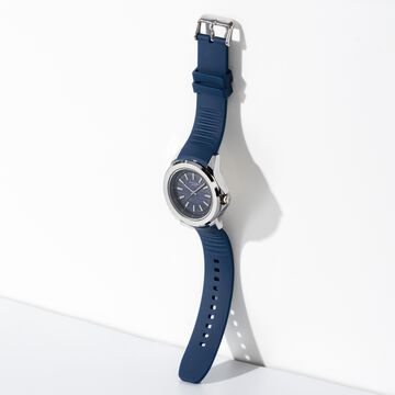 Sonata Poze Quartz Analog Blue Dial Plastic Strap Watch For Men
