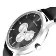 Sonata Force Quartz Multifunction Black Dial Leather Strap Watch for Men - image number 4