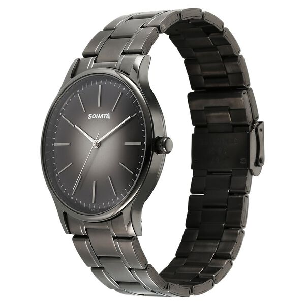 Sonata Aspire Quartz Analog Grey Dial Stainless Steel Strap Watch For Men - image number 1
