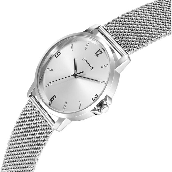 Sonata Quartz Analog Silver Dial Watch for Men - image number 2