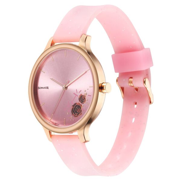 Sonata Blush Quartz Analog Pink dial Plastic Strap Watch for Women - image number 1