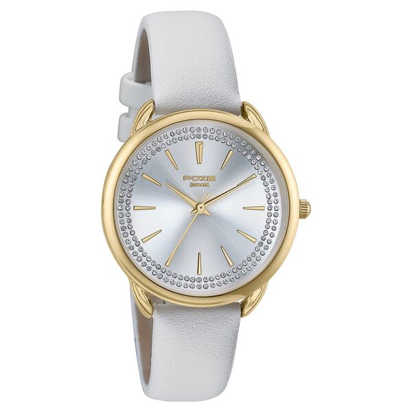 Sonata Poze Quartz Analog Silver Dial Leather Strap Watch For Women - image number 1