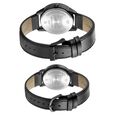 Sonata Quartz Analog with Date Black Dial Leather Strap Watch for Couple - image number 3