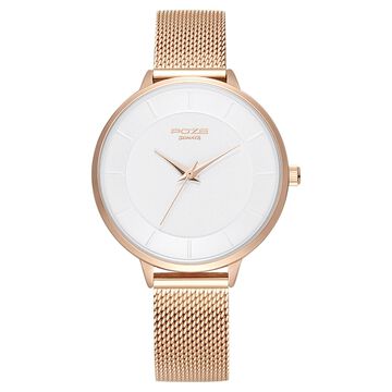 Poze by Sonata Quartz Analog White Dial Stainless Steel Strap Watch for Women