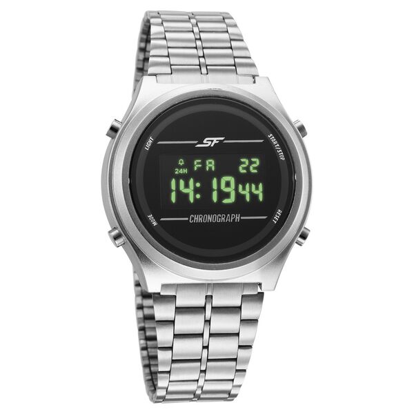 SF CirQle Digital Dial Silver Stainless Steel Strap Watch For Men - image number 1