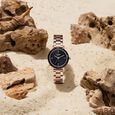 Sonata Poze Quartz Analog Blue Dial Stainless Steel Strap Watch For Women