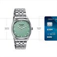 Poze By Sonata Quartz Analog Green Dial Silver Metal Strap Watch For Men - image number 3