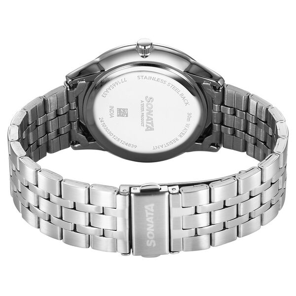 Sonata Eternia Quartz Analog with Date Green Dial Metal Strap Watch For Men - image number 4