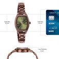Poze By Sonata Quartz Analog Green Dial Brown Metal Strap Watch For Women - image number 3