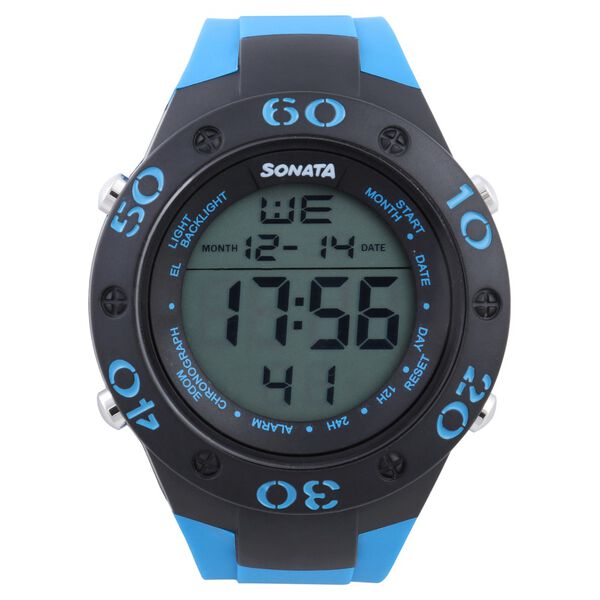 SF Digital Dial Black Plastic Strap Watch for Men - image number 0