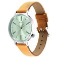 Sonata Essentials Green Dial Leather Strap Watch for Women - image number 1