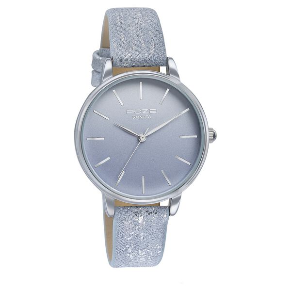 Sonata Poze Quartz Analog Silver Dial Pink Color Leather Strap Watch For Women - image number 2