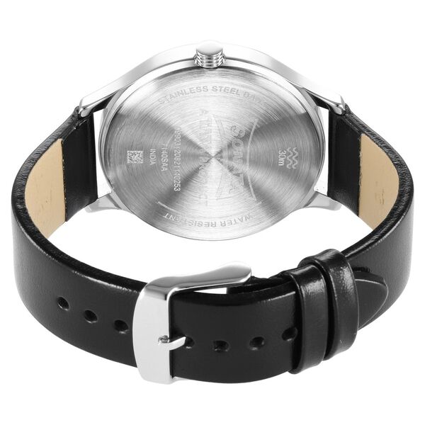 Sonata Force Quartz Multifunction Blue Dial Leather Strap Watch for Men - image number 3