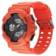 SF Dreamer Series Quartz Digital Analog Digital Black Dial Orange Plastic Strap Watch For Men - image number 1