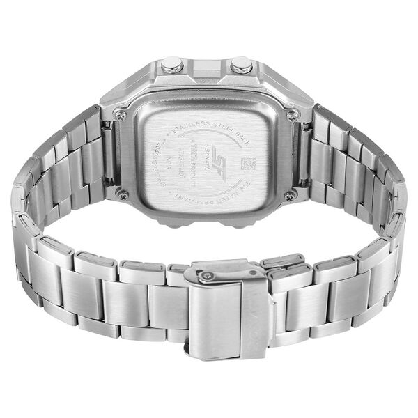 SF Digital Dial Silver Stainless Steel Strap Watch For Unisex - image number 4
