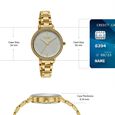 Poze By Sonata Quartz Analog White Dial Golden Stainless Steel Strap Watch For Women - image number 3