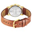 Sonata Classic Quartz Analog Champagne Dial Brown Leather Strap Watch for Men - image number 3