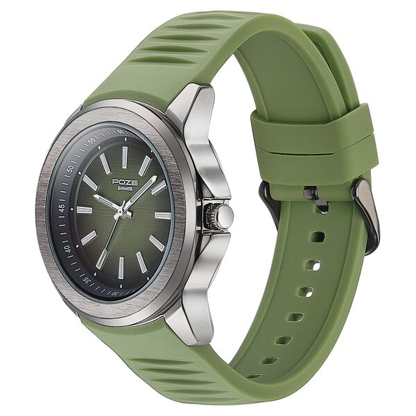 Sonata Poze Quartz Analog Green Dial Plastic Strap Watch For Men - image number 3