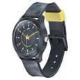 SF Quartz Analog Black Dial PU Strap Watch for Men - image number 1
