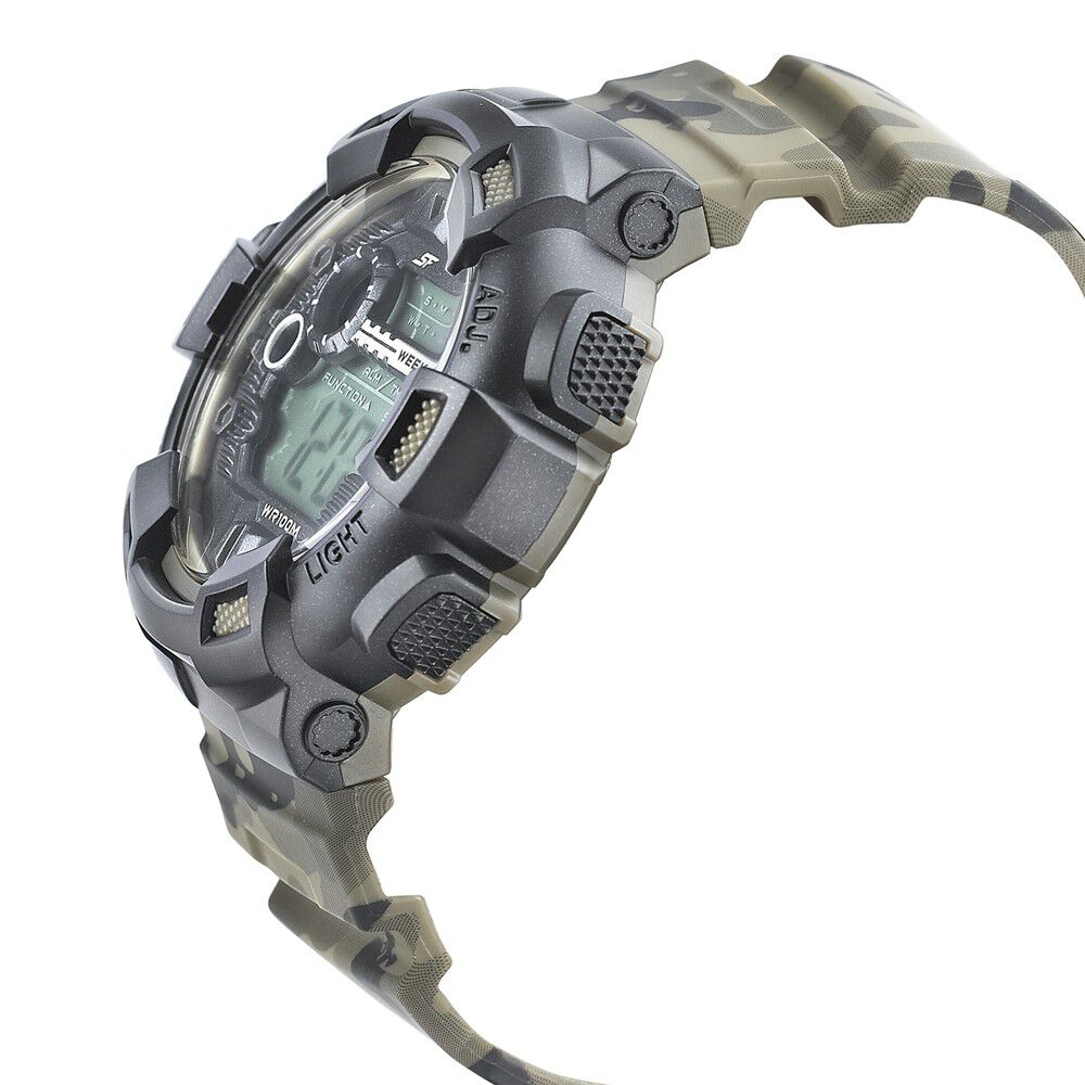 Buy Online SF Digital Dial PU Strap Watch for Men ns77053pp08 Sonata
