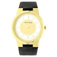 Sonata Quartz Analog Black Dial Leather Strap Watch for Men