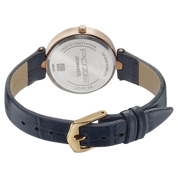 Poze by Sonata Quartz Analog Blue Dial Leather Strap Watch for Women - image number 4