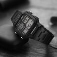 SF Digital Dial Black Stainless Steel Strap Watch For Unisex - image number 2